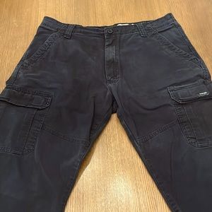 Wrangler Men’s Black Cargo Pants Relaxed Fit Stretch